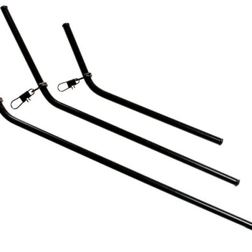14381_0 Rurka JAXON antysplątaniowa czarna z agrafką wygięta 18cm