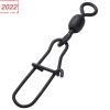 Agrafka + Krętlik DAM MADCAT Stainless Crane Swivel with Snap Nr 1 90 kg Black x5