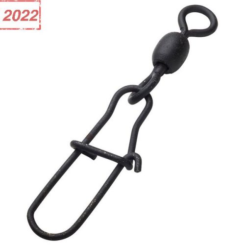Agrafka + Krętlik DAM MADCAT Stainless Crane Swivel with Snap Nr 1 90 kg Black x5