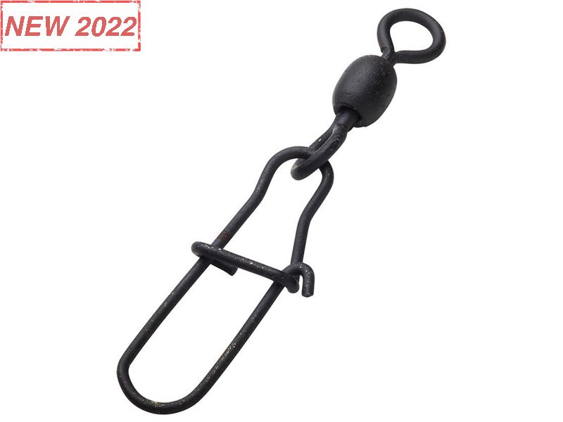 Agrafka + Krętlik DAM MADCAT Stainless Crane Swivel with Snap Nr 1 90 kg Black x5