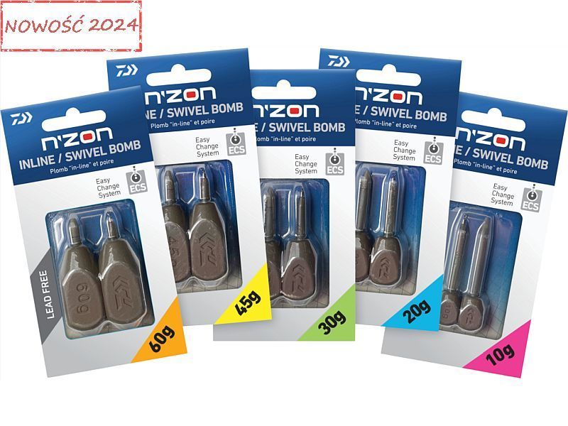 48426_1 Ciężarek DAIWA N'ZON Inline Swivel Bomb 60g