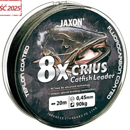 Plecionka JAXON CRIUS 8X CatFish Leader Black 20m 0.45mm 90kg